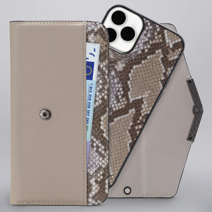 Mobilize 2In1 Elegant Magnet Clutch Apple Iphone 11 Pro Beige Snake - Essentify