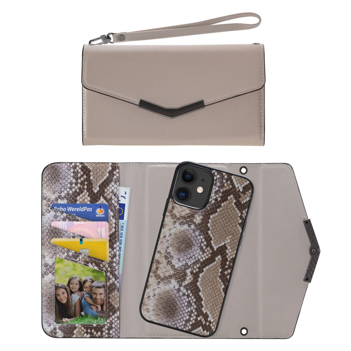 Mobilize 2In1 Elegant Magnet Clutch Apple Iphone Xr/11 Beige Snake - Essentify