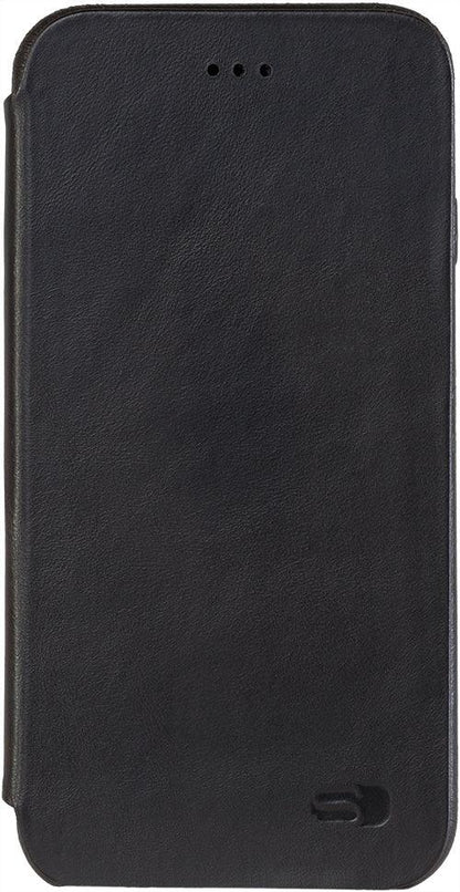 Senza Pure Skinny Leather Booklet Apple Iphone 6/6S Deep Black - Essentify