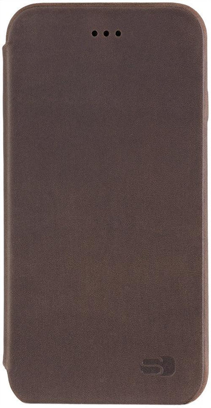 Senza Raw Skinny Leather Booklet Apple Iphone 6/6S Chestnut Brown - Essentify