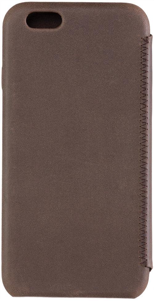 Senza Raw Skinny Leather Booklet Apple Iphone 6/6S Chestnut Brown - Essentify