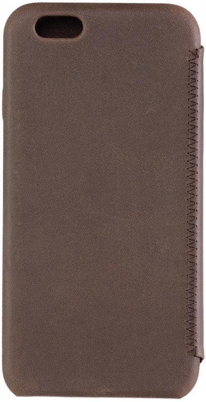 Senza Raw Skinny Leather Booklet Apple Iphone 6/6S Chestnut Brown - Essentify