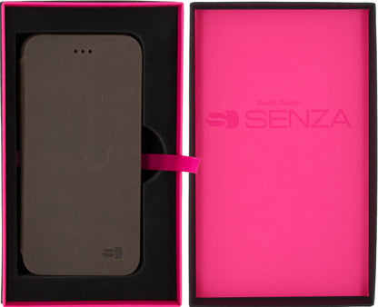 Senza Raw Skinny Leather Booklet Apple Iphone 6/6S Chestnut Brown - Essentify