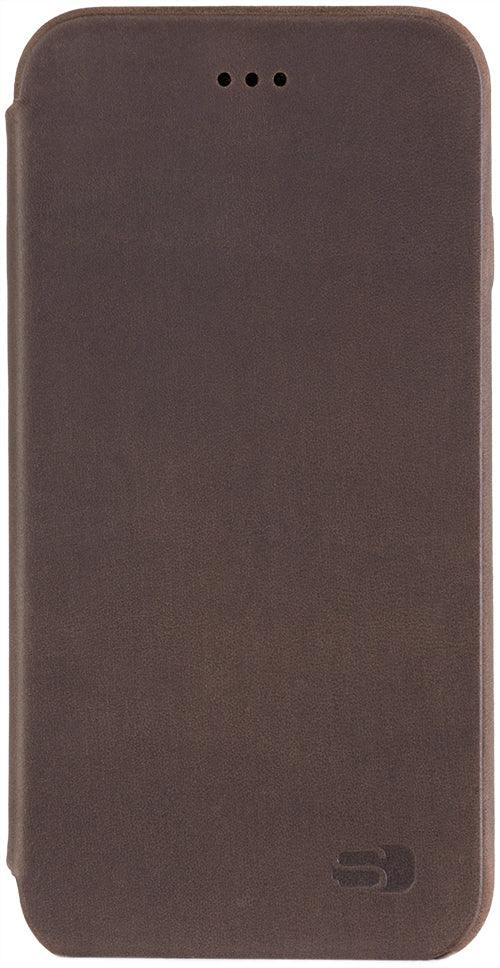 Senza Raw Skinny Leather Booklet Apple Iphone 7 Plus/8 Plus Chestnut Brown - Essentify