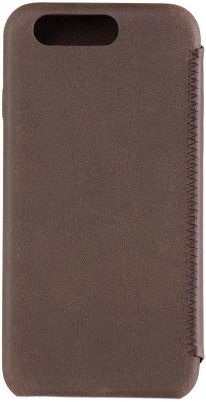 Senza Raw Skinny Leather Booklet Apple Iphone 7 Plus/8 Plus Chestnut Brown - Essentify