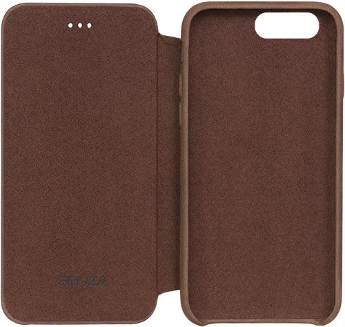 Senza Raw Skinny Leather Booklet Apple Iphone 7 Plus/8 Plus Chestnut Brown - Essentify