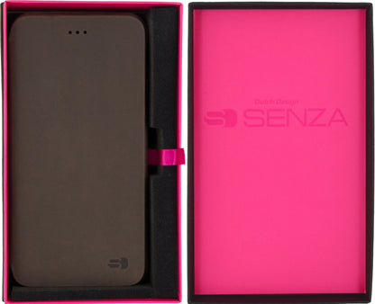 Senza Raw Skinny Leather Booklet Apple Iphone 7 Plus/8 Plus Chestnut Brown - Essentify