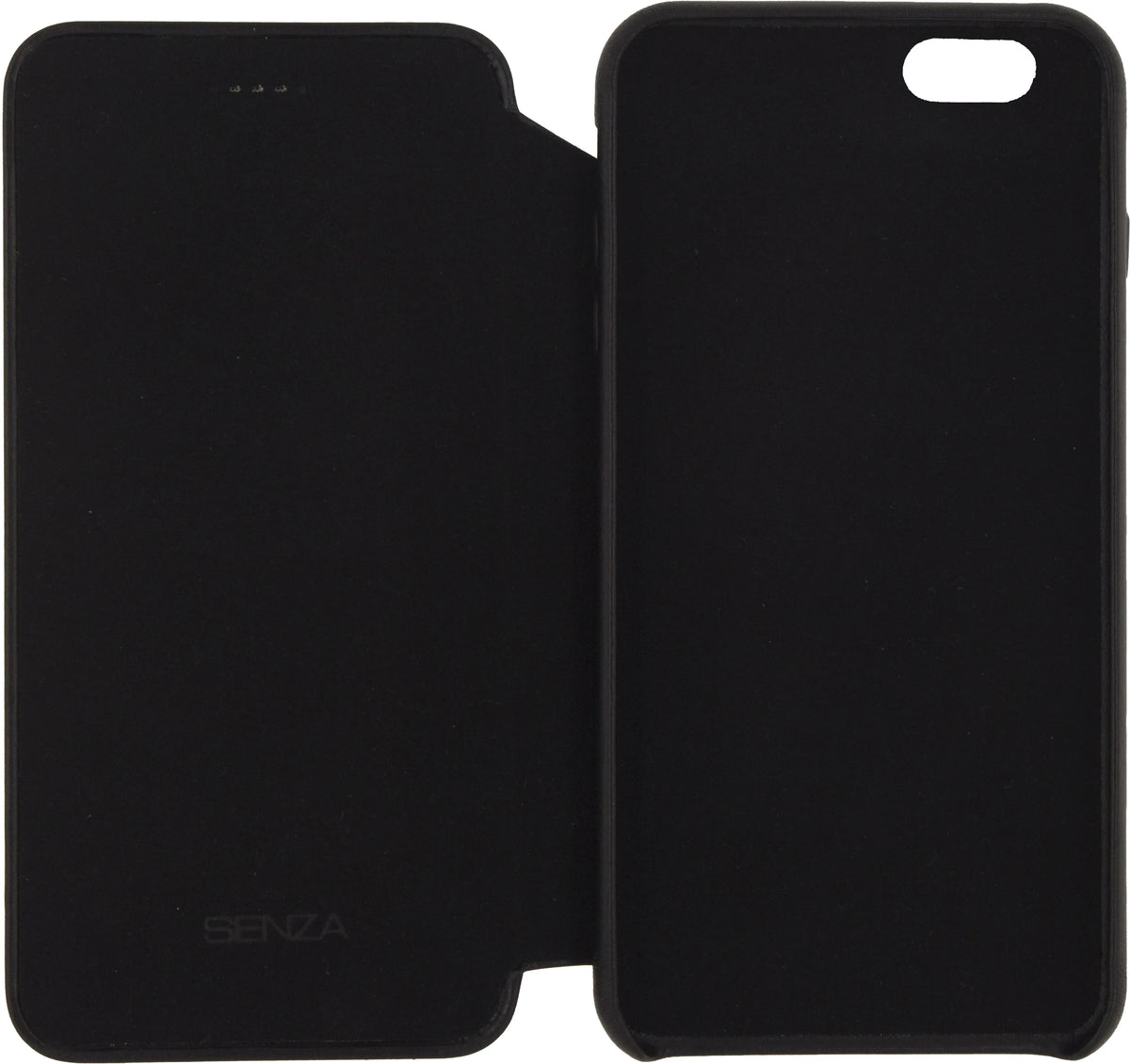 Senza Pure Skinny Leather Wallet Apple Iphone 6/6S Deep Black - Essentify
