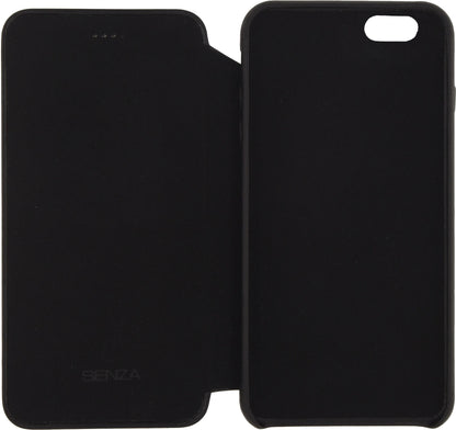 Senza Pure Skinny Leather Wallet Apple Iphone 6/6S Deep Black - Essentify