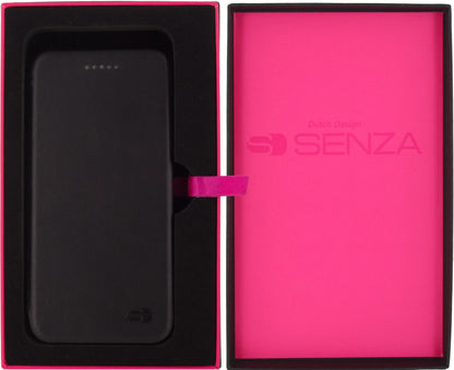 Senza Pure Skinny Leather Wallet Apple Iphone 6/6S Deep Black - Essentify