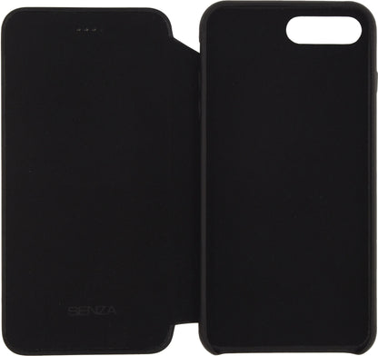 Senza Pure Skinny Leather Wallet Apple Iphone 7 Plus/8 Plus Deep Black - Essentify
