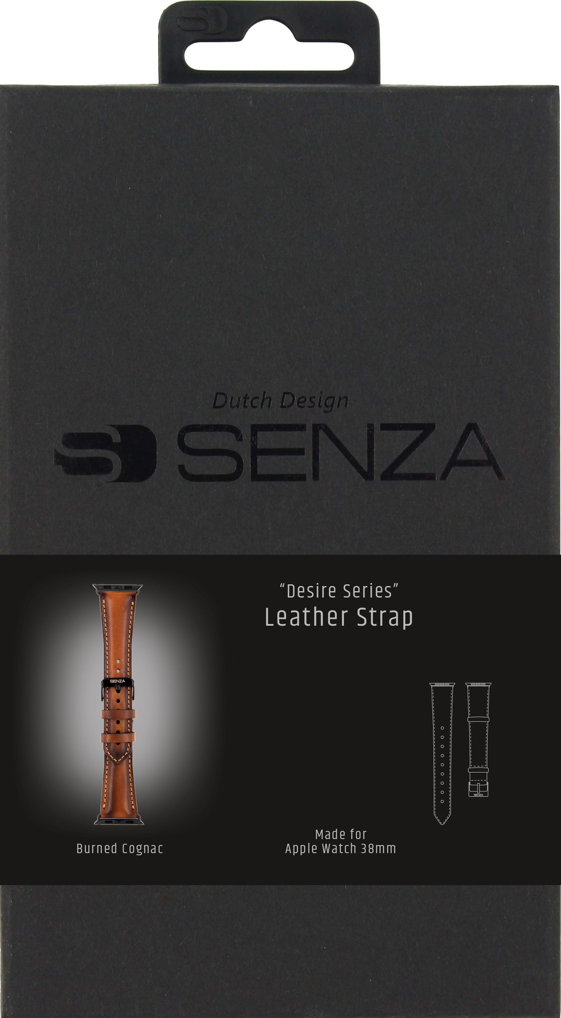 Senza Desire Leather Strap Apple Watch 38Mm Burned Cognac