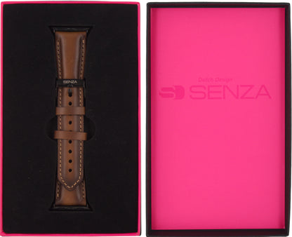 Senza Desire Leather Strap Apple Watch 38Mm Burned Cognac