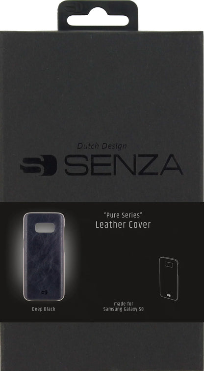Senza Pure Leather Cover Samsung Galaxy S8 Deep Black - Essentify