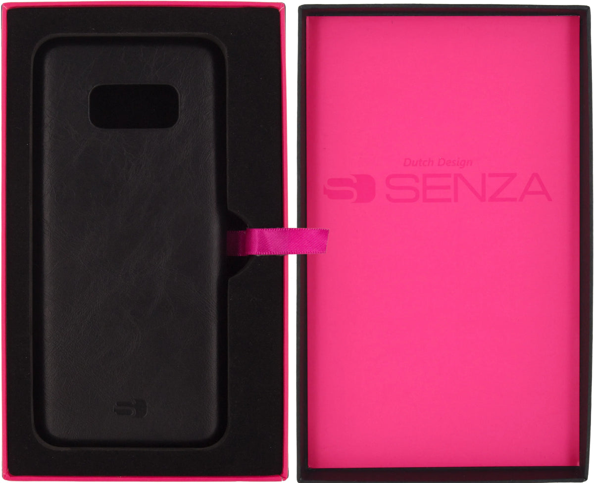 Senza Pure Leather Cover Samsung Galaxy S8 Deep Black - Essentify