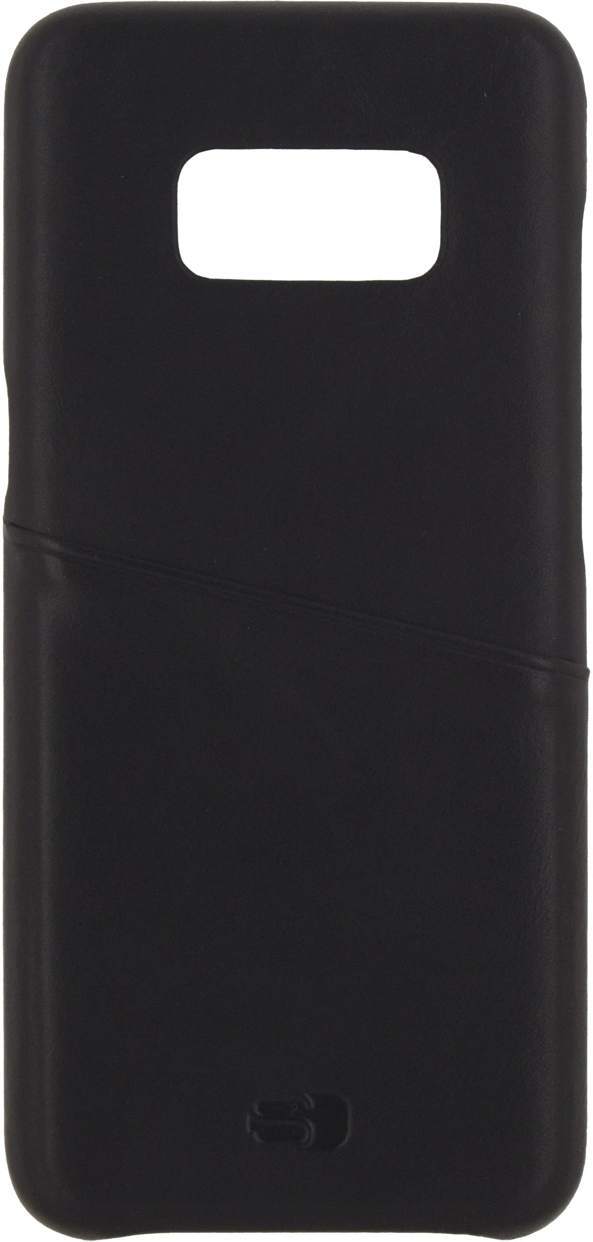 Senza Pure Leather Cover With Card Slot Samsung Galaxy S8 Deep Black - Essentify