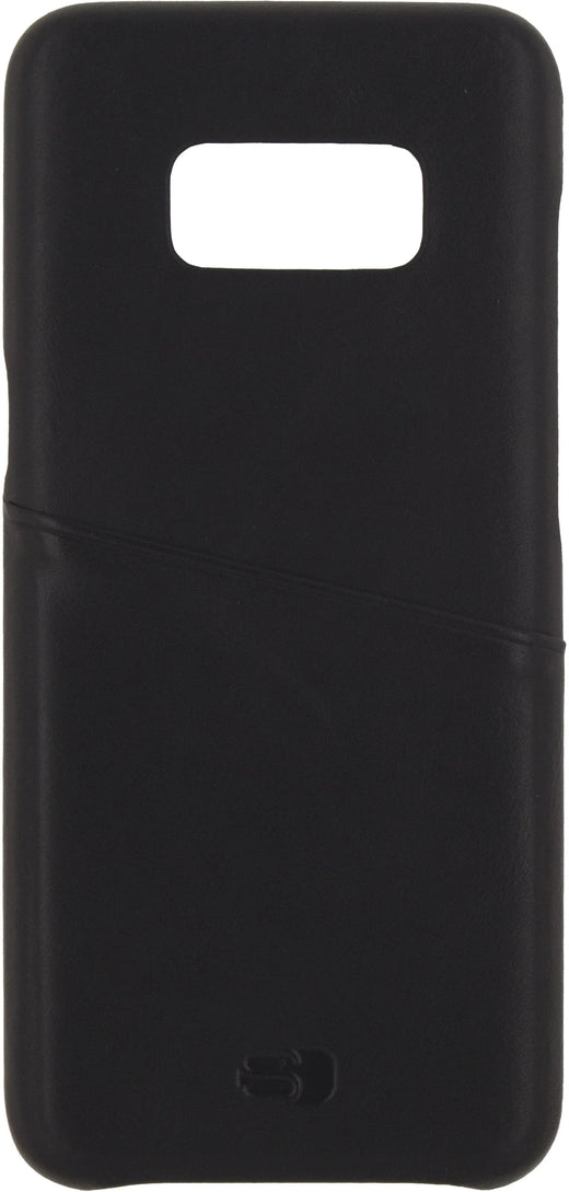 Senza Pure Leather Cover With Card Slot Samsung Galaxy S8 Deep Black - Essentify