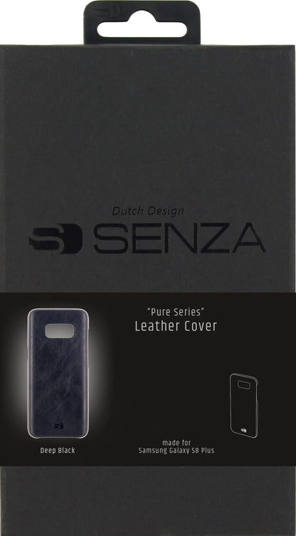 Senza Pure Leather Cover Samsung Galaxy S8+ Deep Black - Essentify