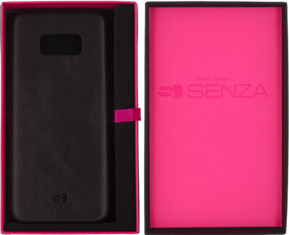 Senza Pure Leather Cover Samsung Galaxy S8+ Deep Black - Essentify