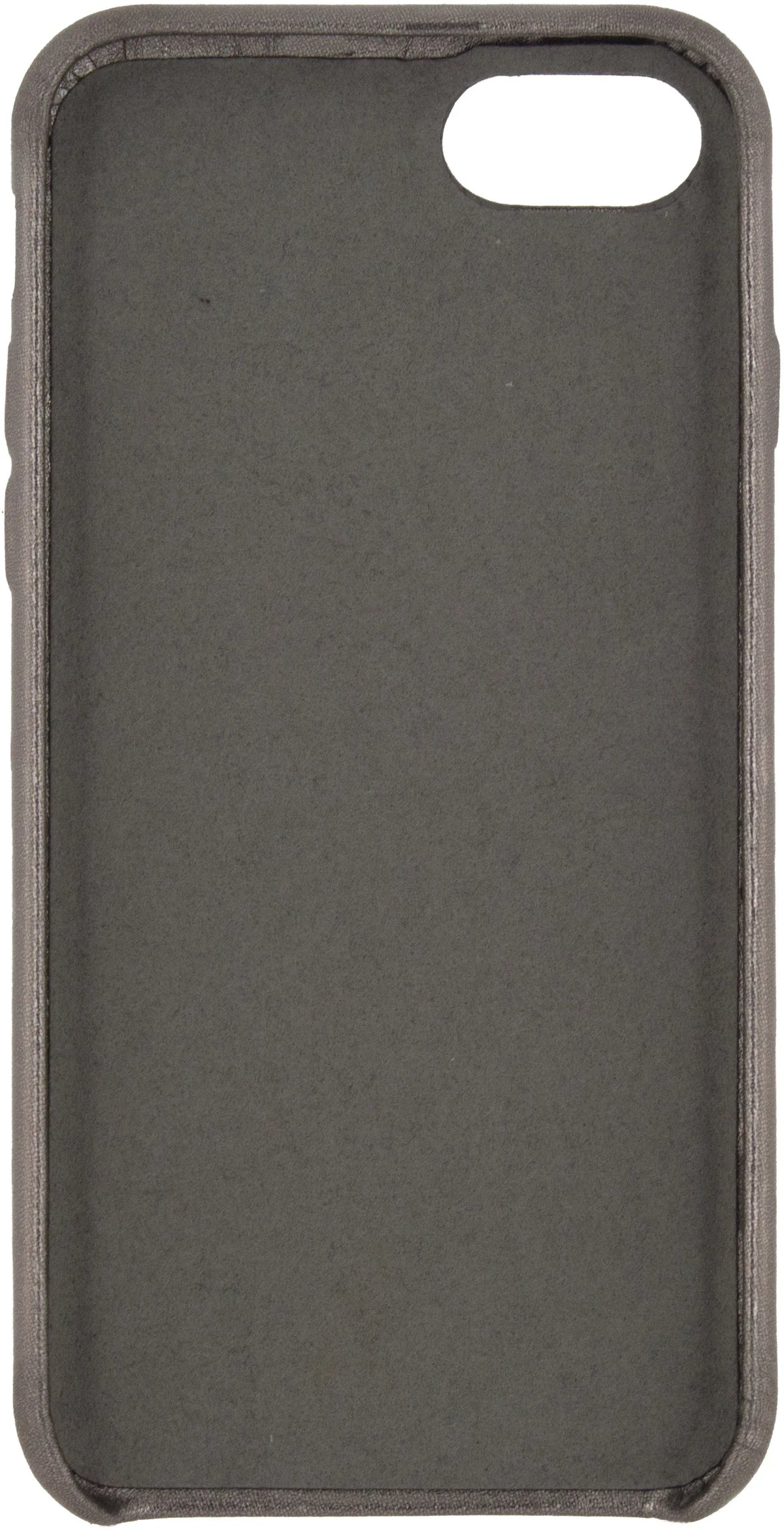 Senza Glam Leather Cover With Card Slot Apple Iphone 7/8/Se (2020/2022) Metallic Grey - Essentify
