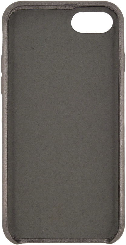 Senza Glam Leather Cover With Card Slot Apple Iphone 7/8/Se (2020/2022) Metallic Grey - Essentify