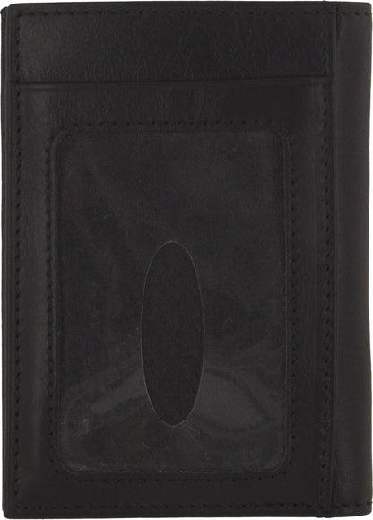 Senza Pure Leather Card Holder Deep Black - Essentify
