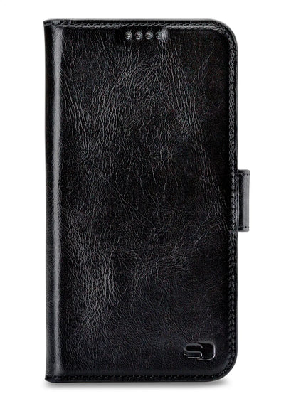Senza Pure Leather Wallet Apple Iphone X/Xs Deep Black - Essentify