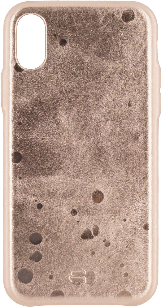 Senza Glam Leather Cover Apple Iphone X/Xs Metallic Rosé - Essentify