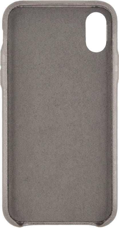 Senza Glam Leather Cover Apple Iphone X/Xs Metallic Grey - Essentify