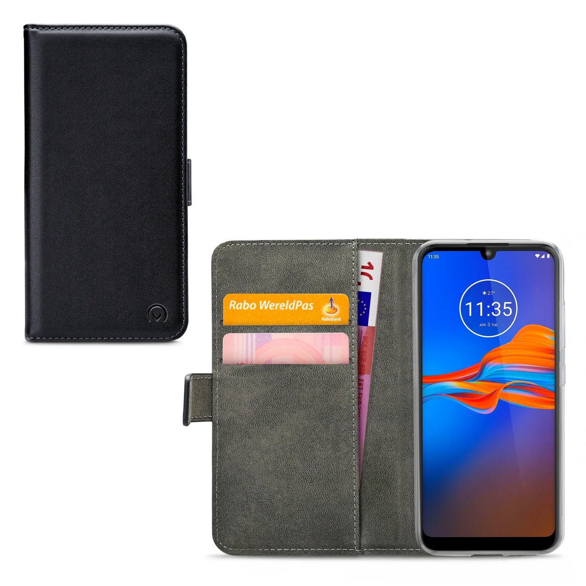 Mobilize Classic Gelly Wallet Book Case Motorola Moto E6 Plus Black - Essentify