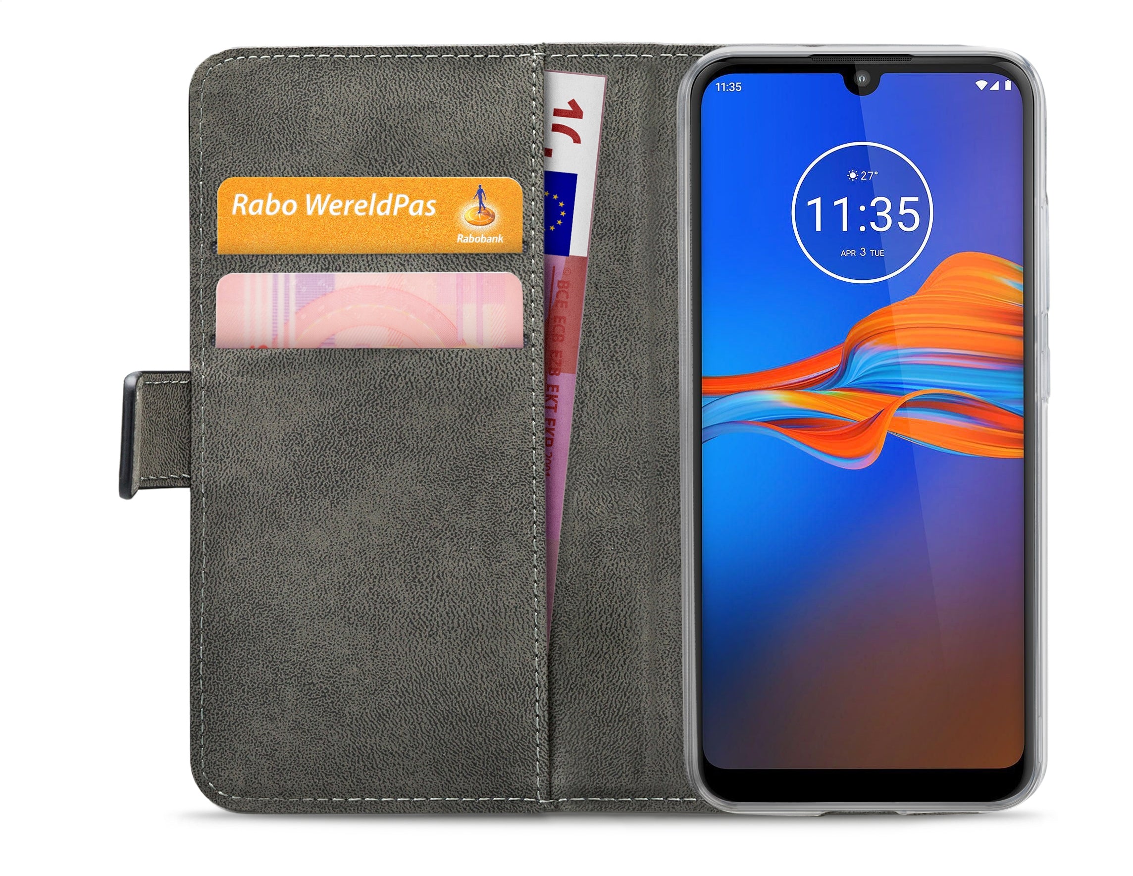 Mobilize Classic Gelly Wallet Book Case Motorola Moto E6 Plus Black