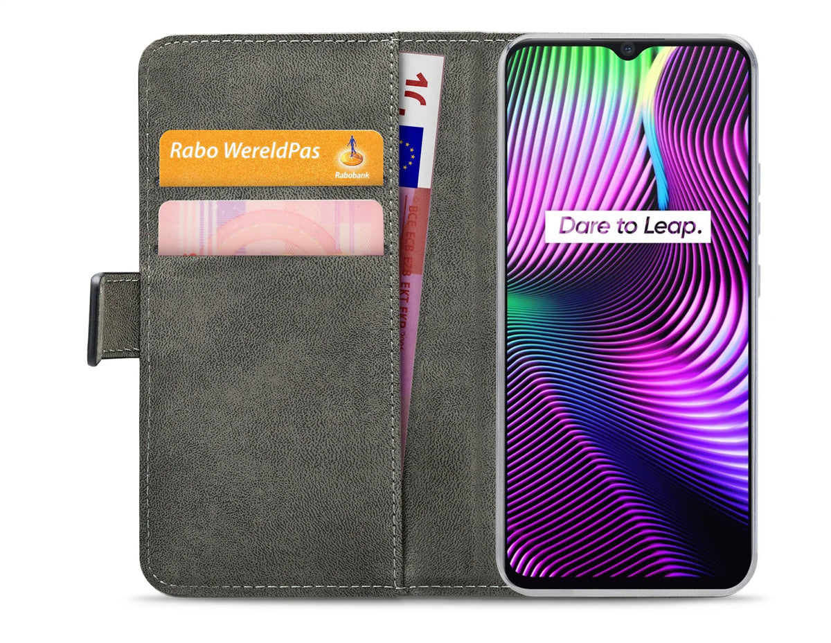 Mobilize Classic Gelly Wallet Book Case Realme 7I/C12/C15 Black - Essentify