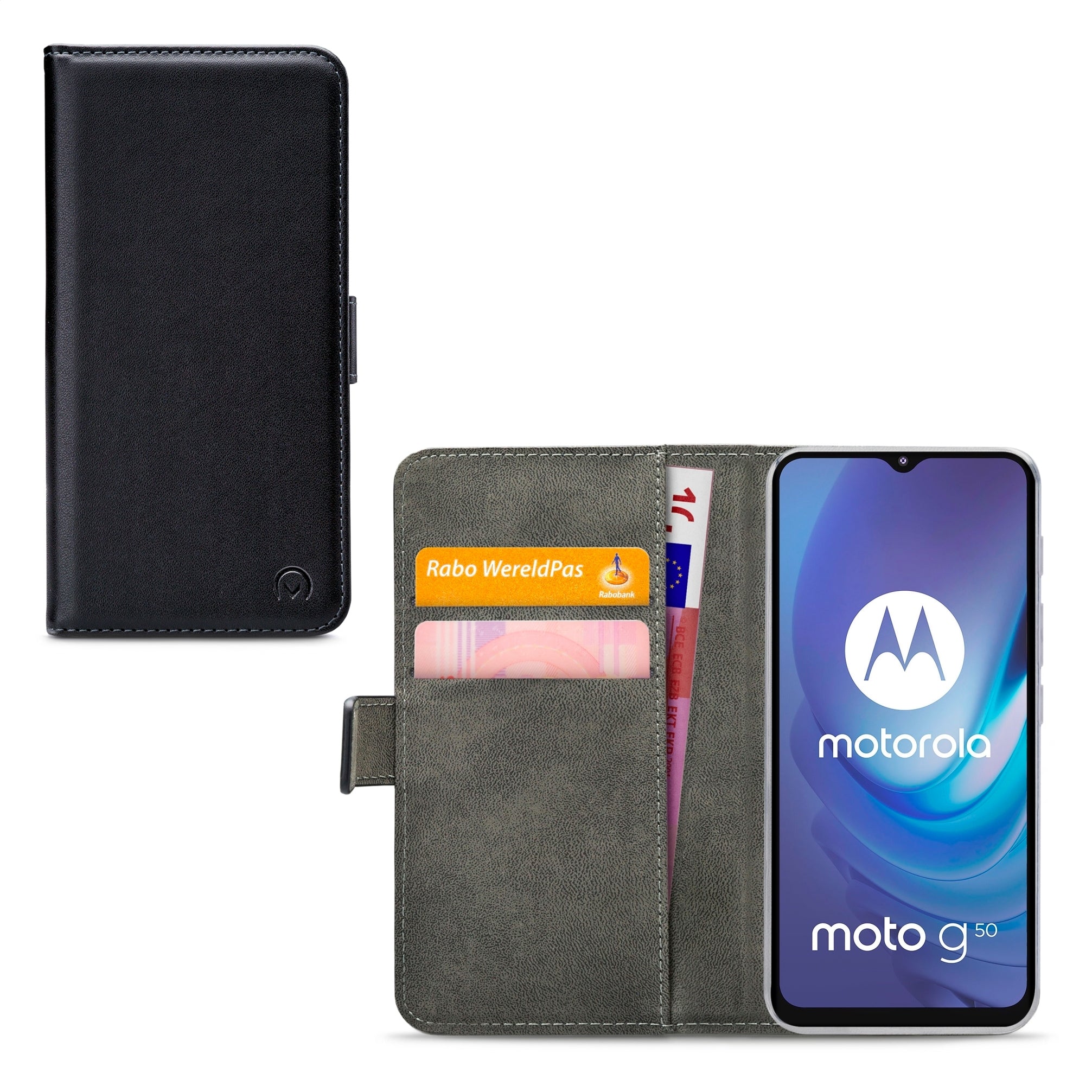Mobilize Classic Gelly Wallet Book Case Motorola Moto G50 Black