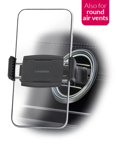 Mobilize Universal Car Holder For Round Air Vent Black - Essentify