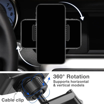 Mobilize Universal Car Holder For Round Air Vent Black - Essentify