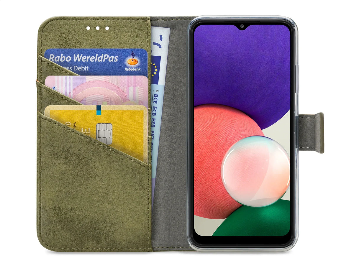 My Style Flex Wallet For Samsung Galaxy A22 5G Olive - Essentify