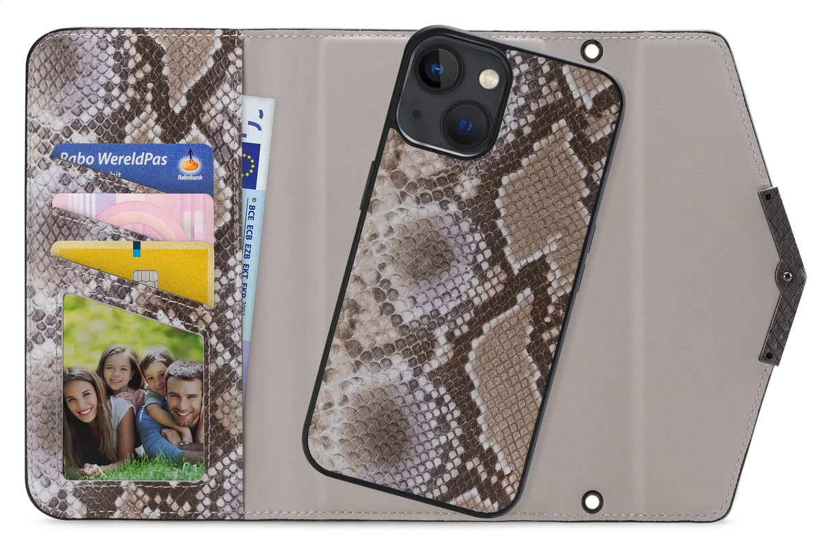Mobilize 2In1 Elegant Magnet Clutch Apple Iphone 13 Mini Beige Snake - Essentify