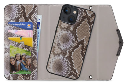 Mobilize 2In1 Elegant Magnet Clutch Apple Iphone 13 Mini Beige Snake - Essentify