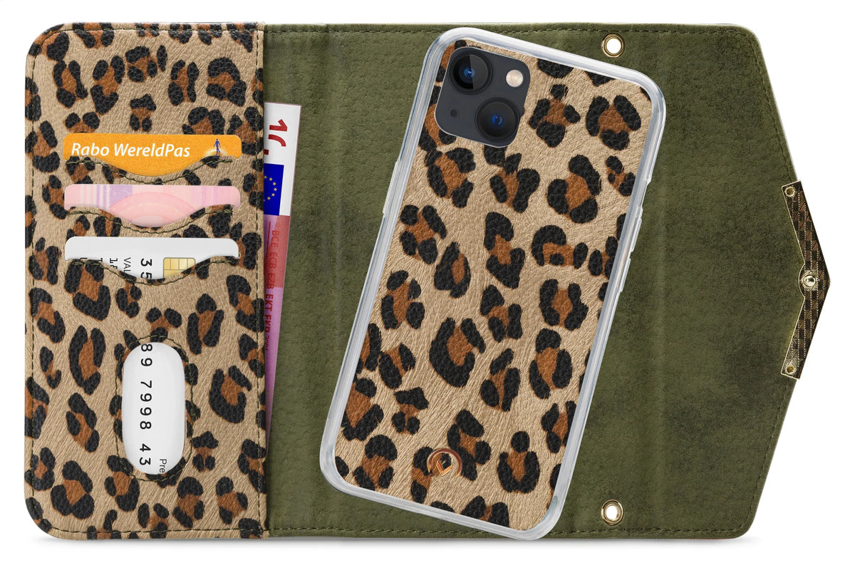 Mobilize 2In1 Gelly Clutch For Apple Iphone 13 Mini Green Leopard - Essentify