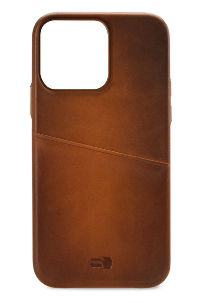 Senza Desire Leather Cover With Card Slot Apple Iphone 13 Pro Burned Cognac - Essentify