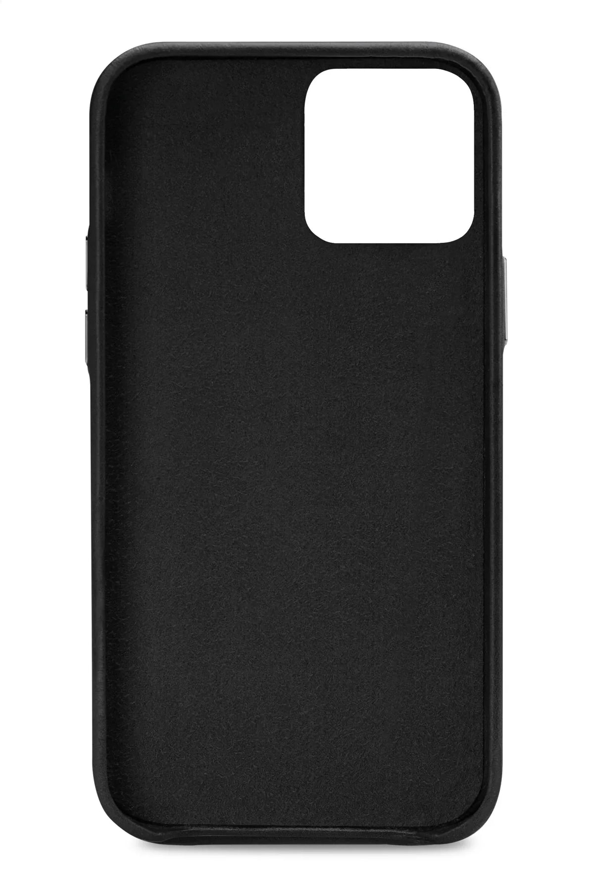 Senza Pure Leather Cover With Card Slot Apple Iphone 13 Pro Max Deep Black - Essentify