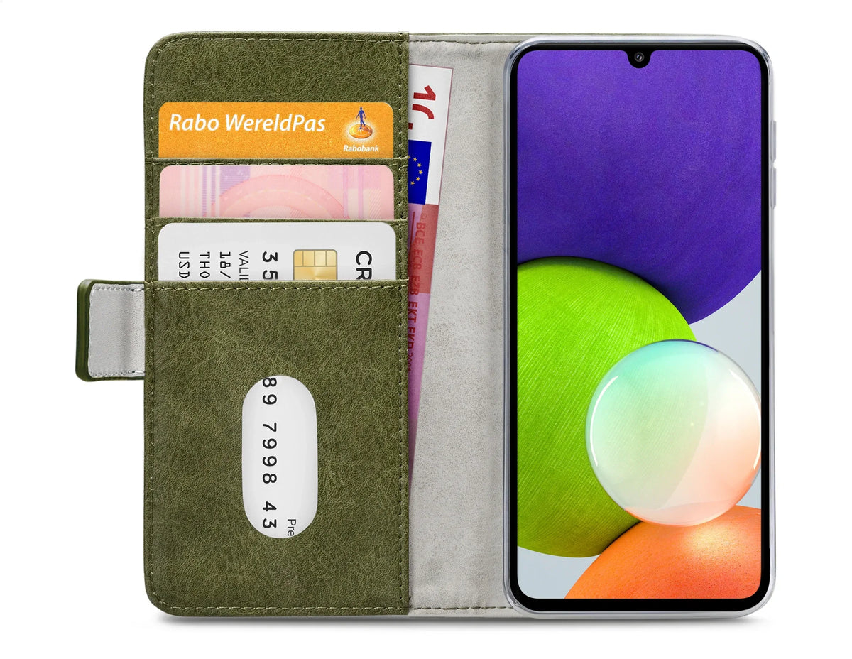 Mobilize Elite Gelly Wallet Book Case Samsung Galaxy A22 4G Green - Essentify