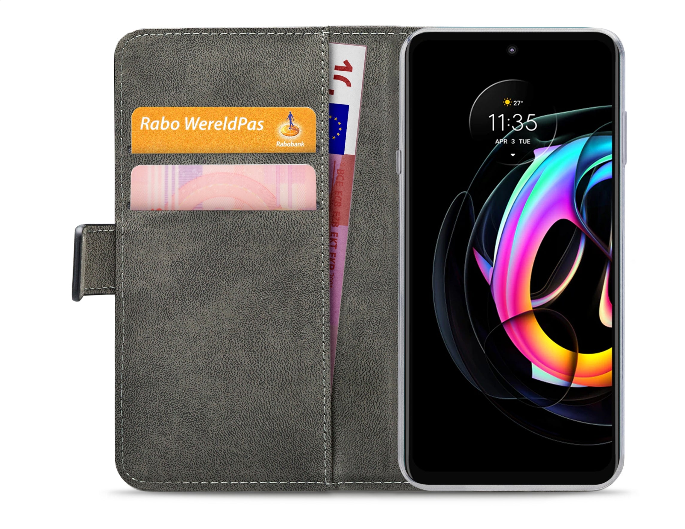 Mobilize Classic Gelly Wallet Book Case Motorola Edge 20 Lite Black