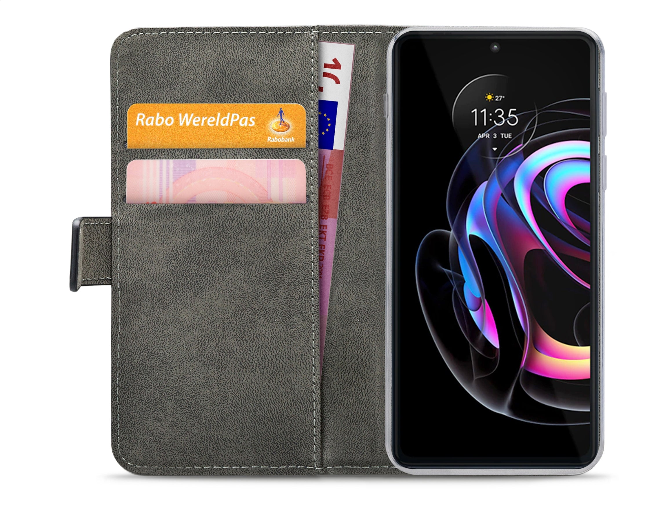 Mobilize Classic Gelly Wallet Book Case Motorola Edge 20 Pro Black