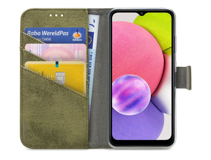 My Style Flex Wallet For Samsung Galaxy A03S Olive - Essentify