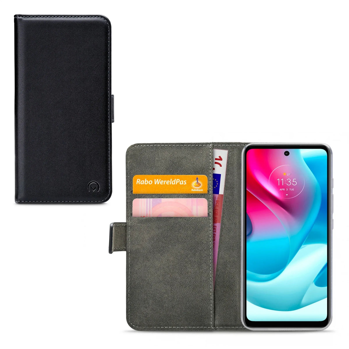 Mobilize Classic Gelly Wallet Book Case Motorola Moto G60S Black - Essentify