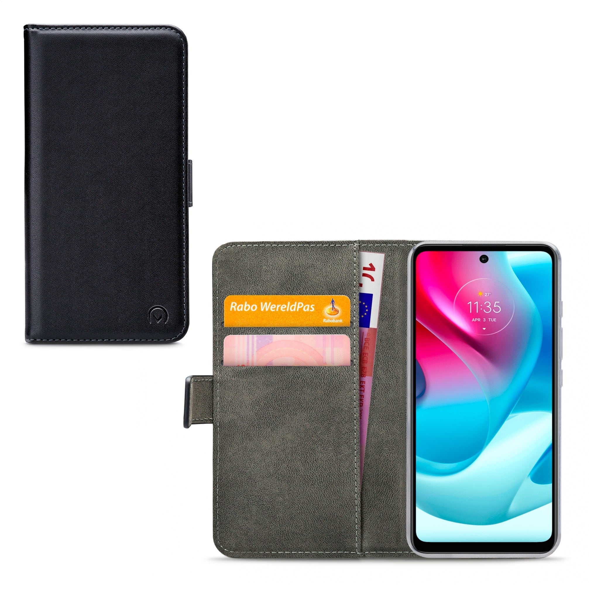 Mobilize Classic Gelly Wallet Book Case Motorola Moto G60S Black