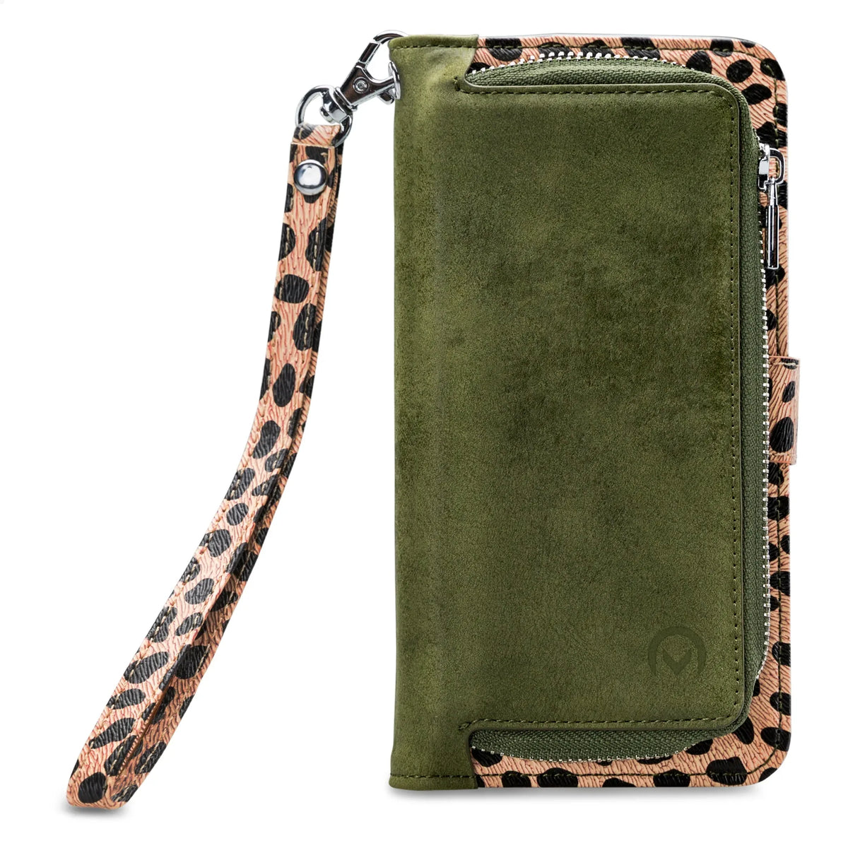 Mobilize 2In1 Magnet Zipper Case Apple Iphone 13 Pro Max Olive/Leopard - Essentify