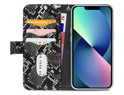 Mobilize 2In1 Magnet Zipper Case Apple Iphone 13 Mini Black/Snake - Essentify
