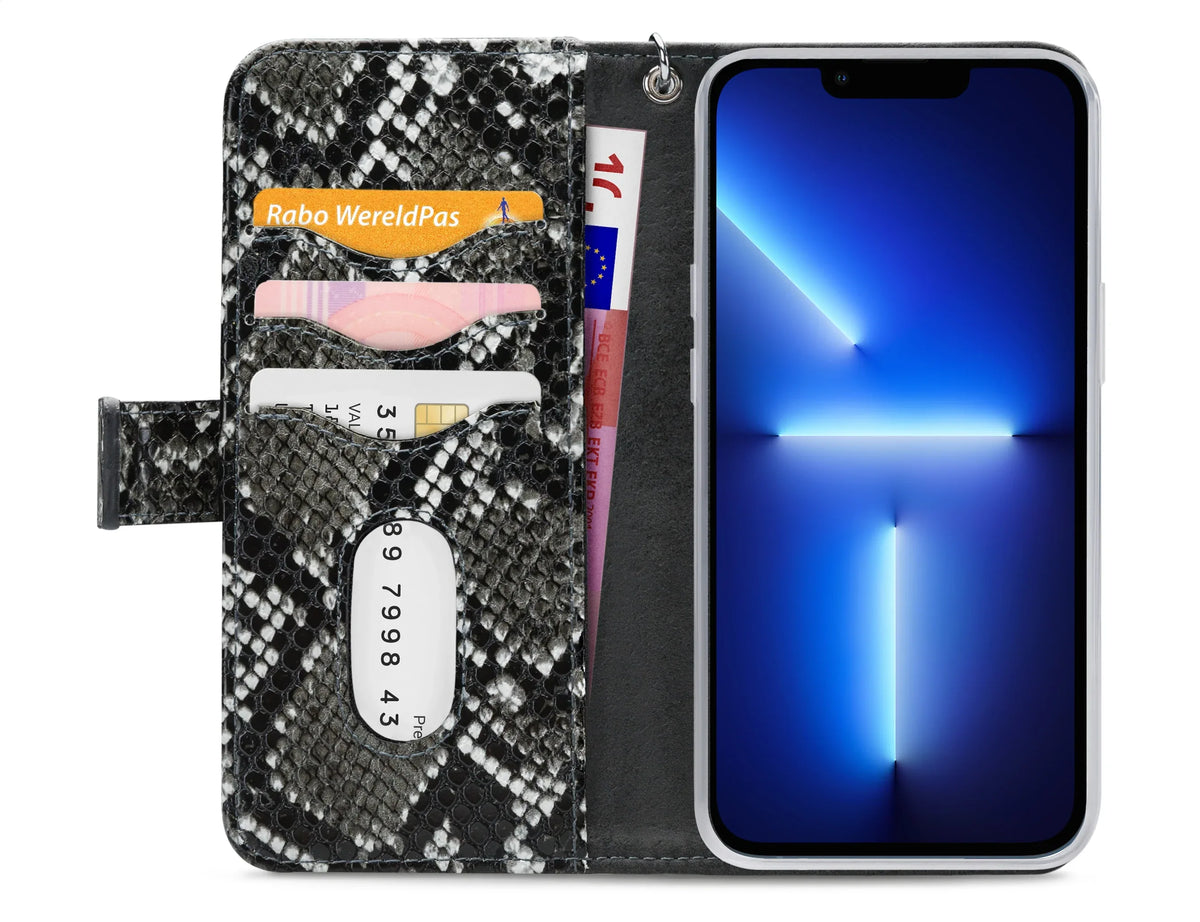 Mobilize 2In1 Magnet Zipper Case Apple Iphone 13 Pro Black/Snake - Essentify